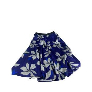 NWT Women high waist floral print chiffon midi long skirt with pockets 3XL